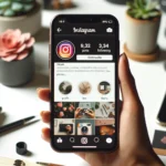 "Ilustrasi langkah-langkah mengoptimalkan profil Instagram untuk meningkatkan visibilitas pencarian, termasuk penggunaan kata kunci, penataan bio, dan pengaturan gambar profil."